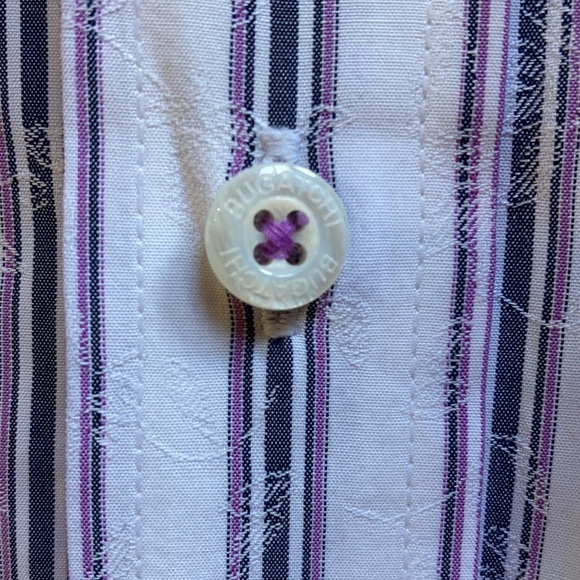 Bugatchi Striped button shirt men’s - Picture 5 of 12